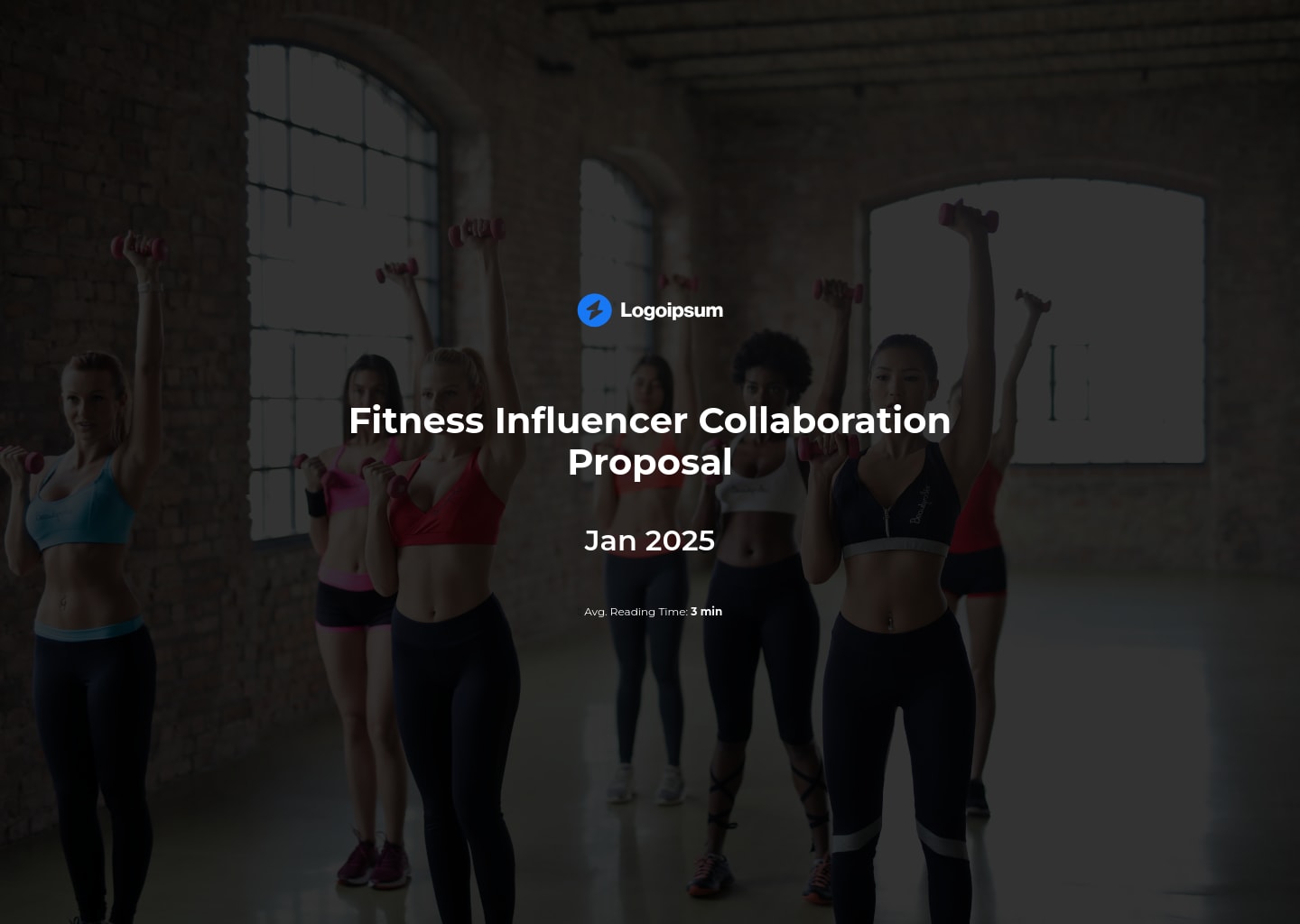 fitness influencer proposal
