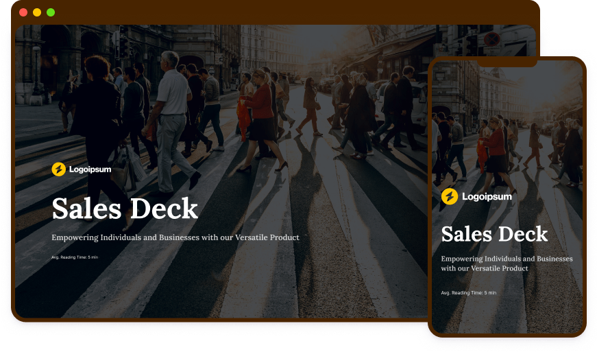 Sales decks and business proposals