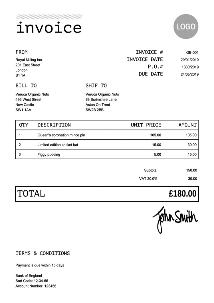 Best Free Invoice Templates [Word, Excel, PDF] - Hubstaff Blog