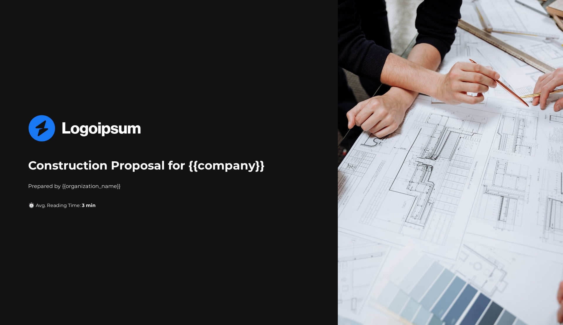 dark mode construction proposal