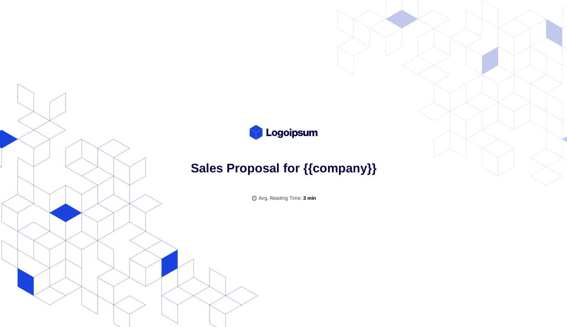 business sales proposal