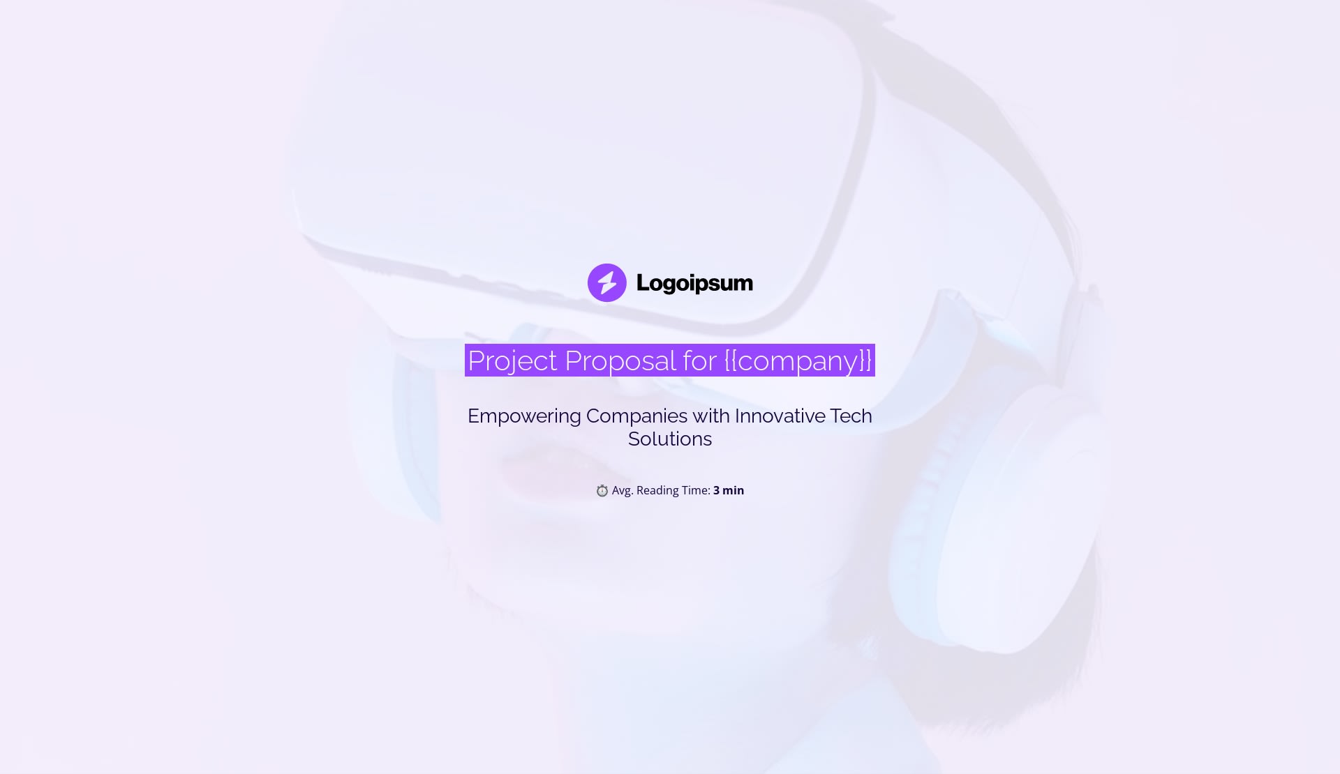 tech project proposal