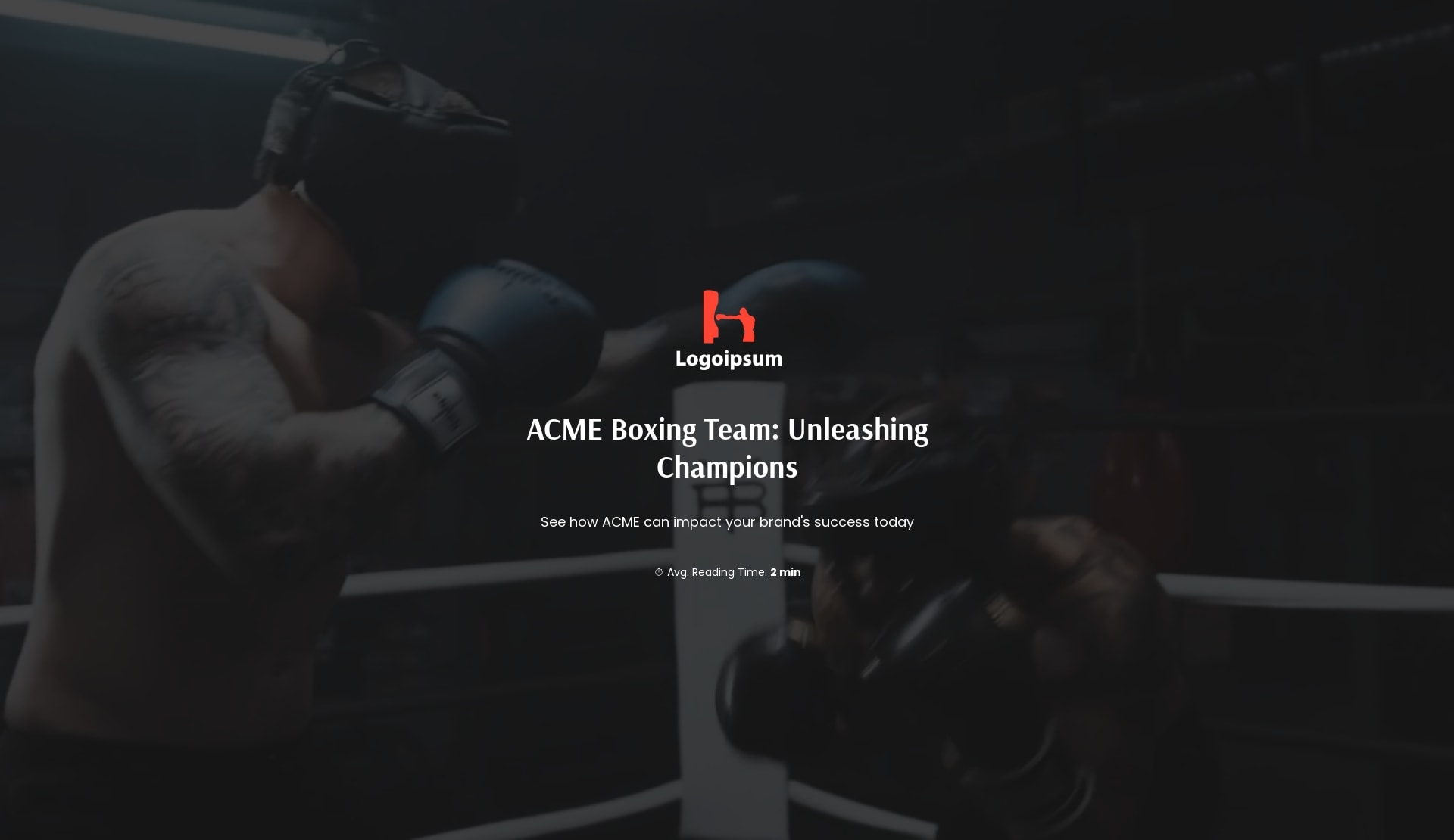 boxing sponsorship proposal