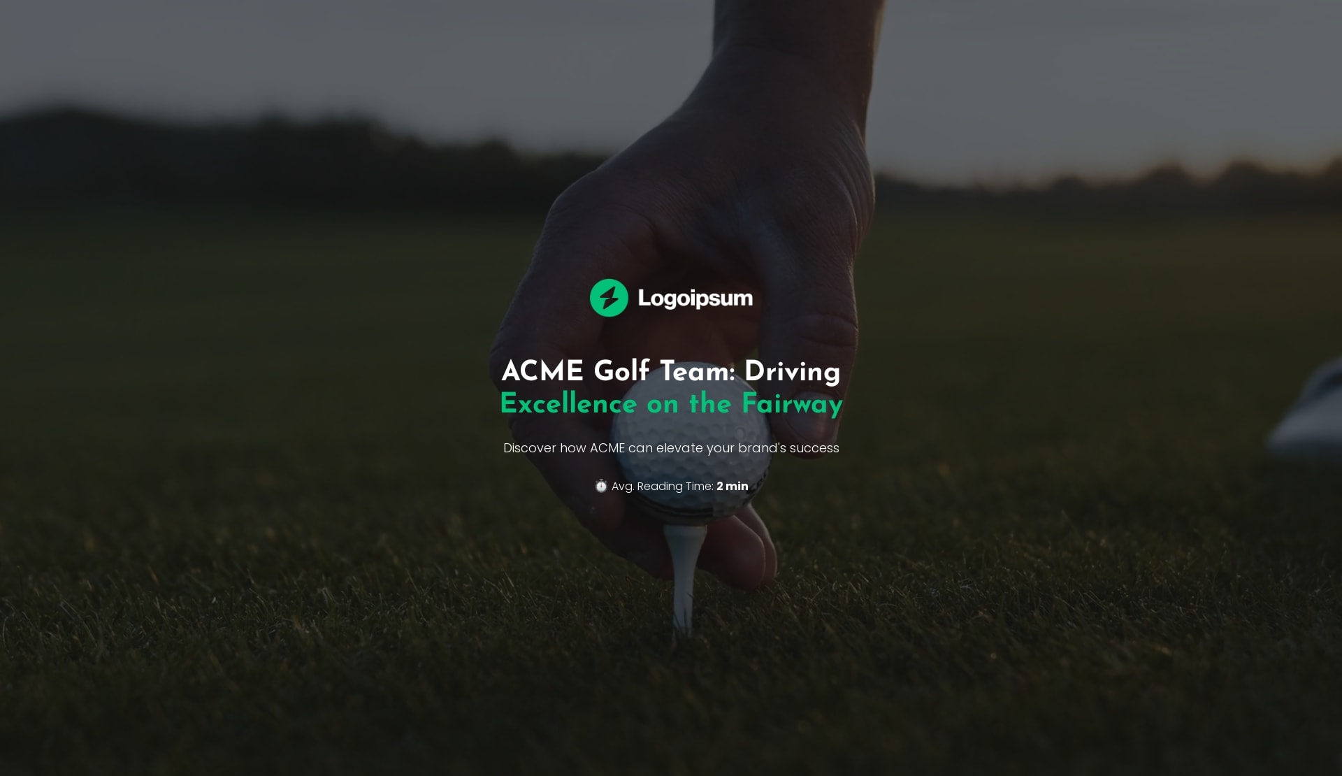 golf sponsorship proposal