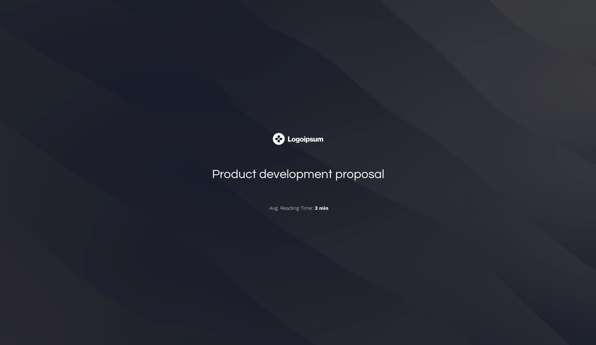 product development proposal