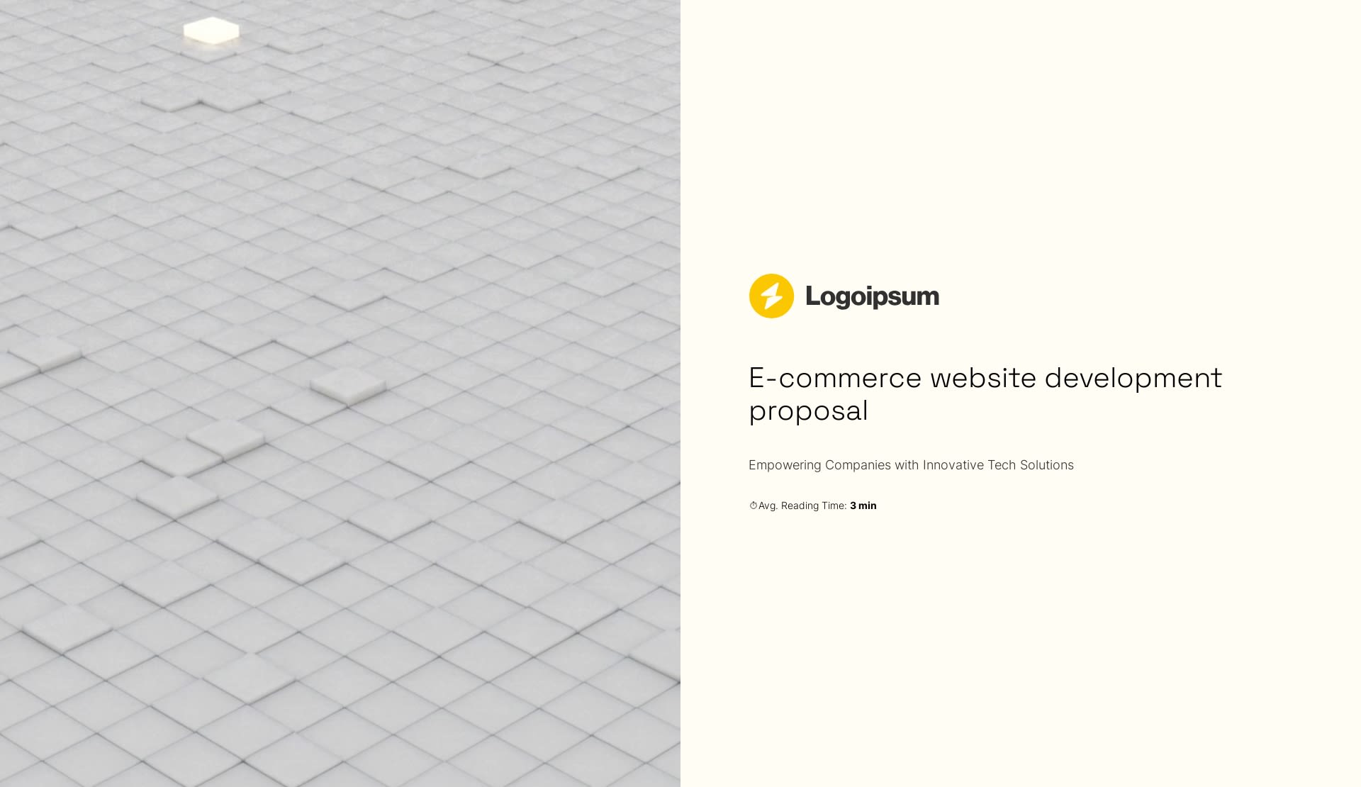 e-commerce website development proposal