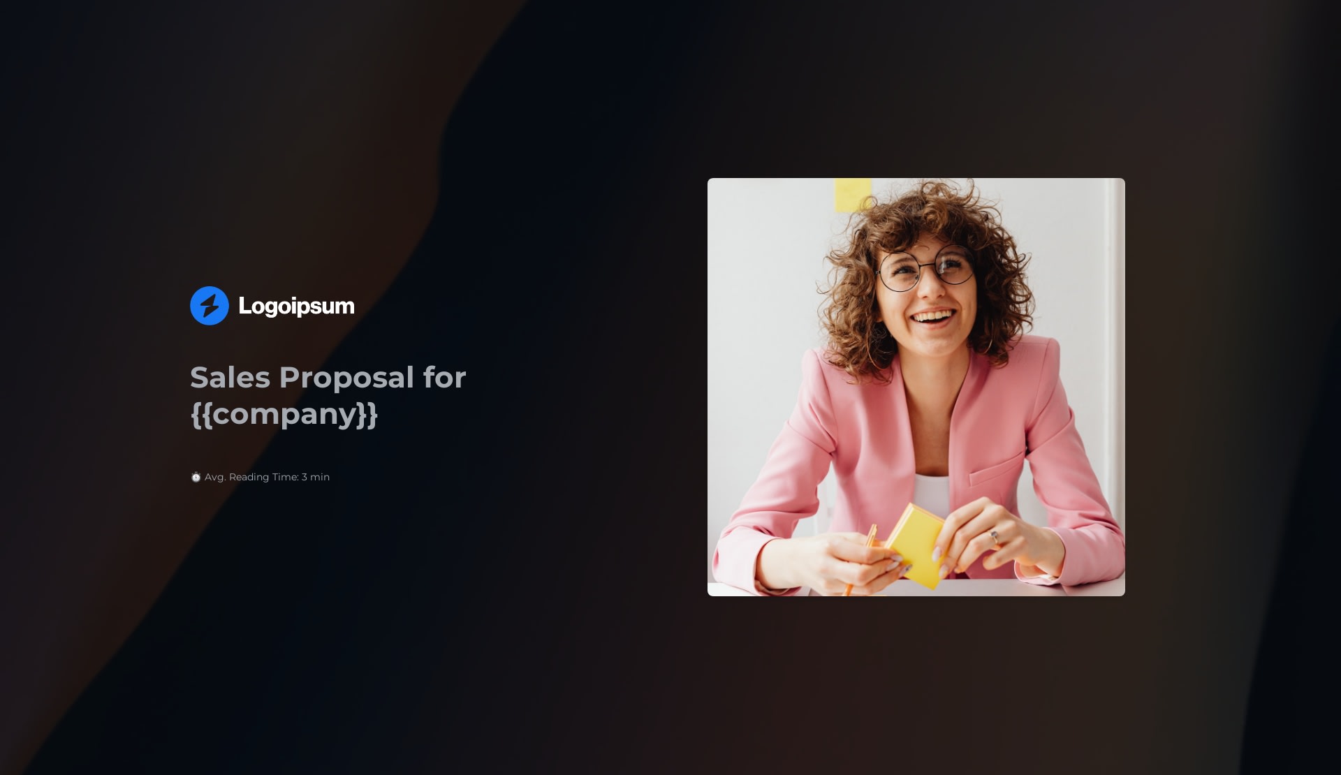 dark mode sales proposal