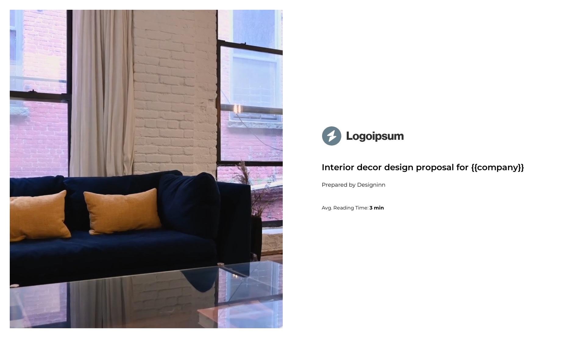 interior decor design proposal