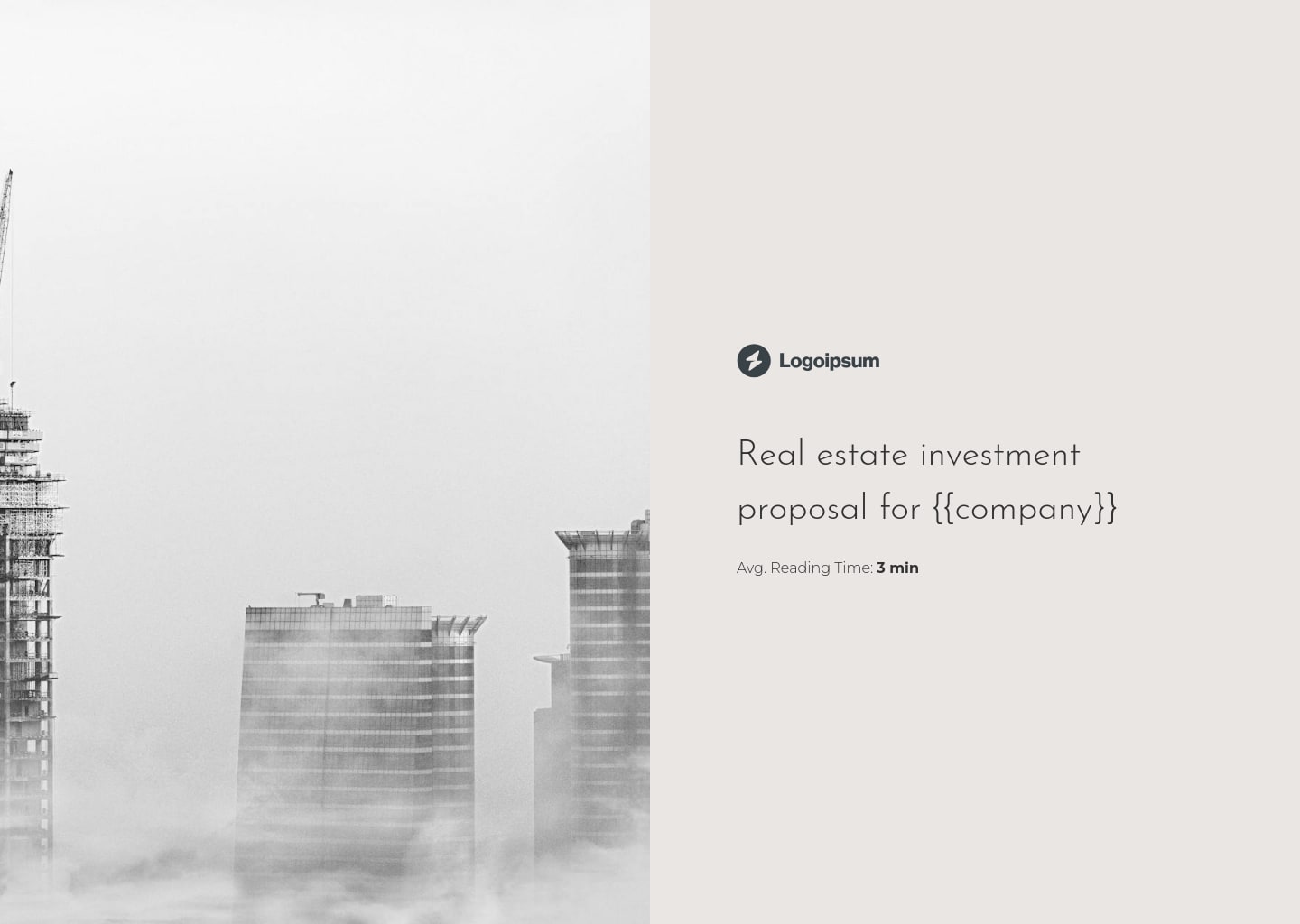 general real estate investment proposal