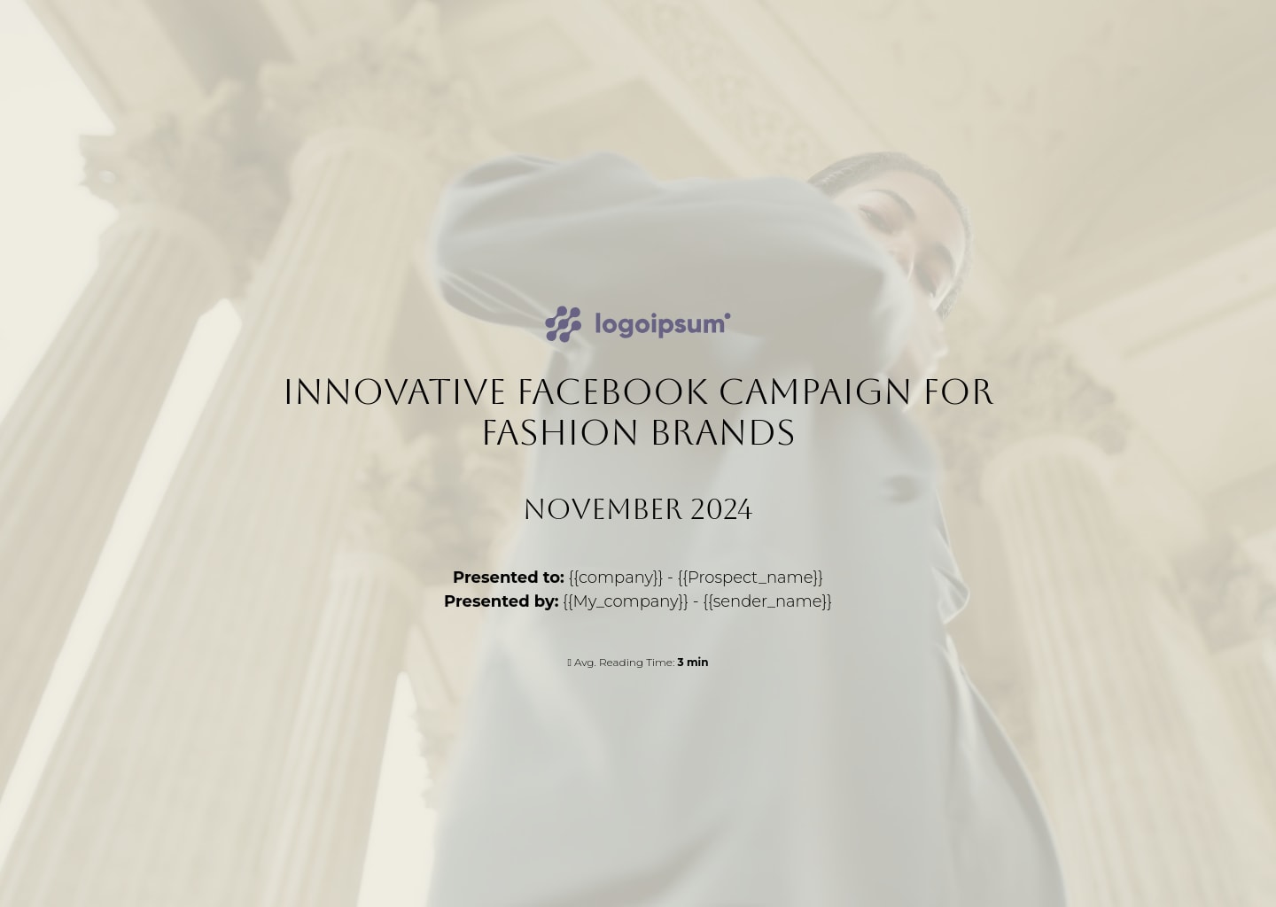Facebook campaign proposal for fashion brand